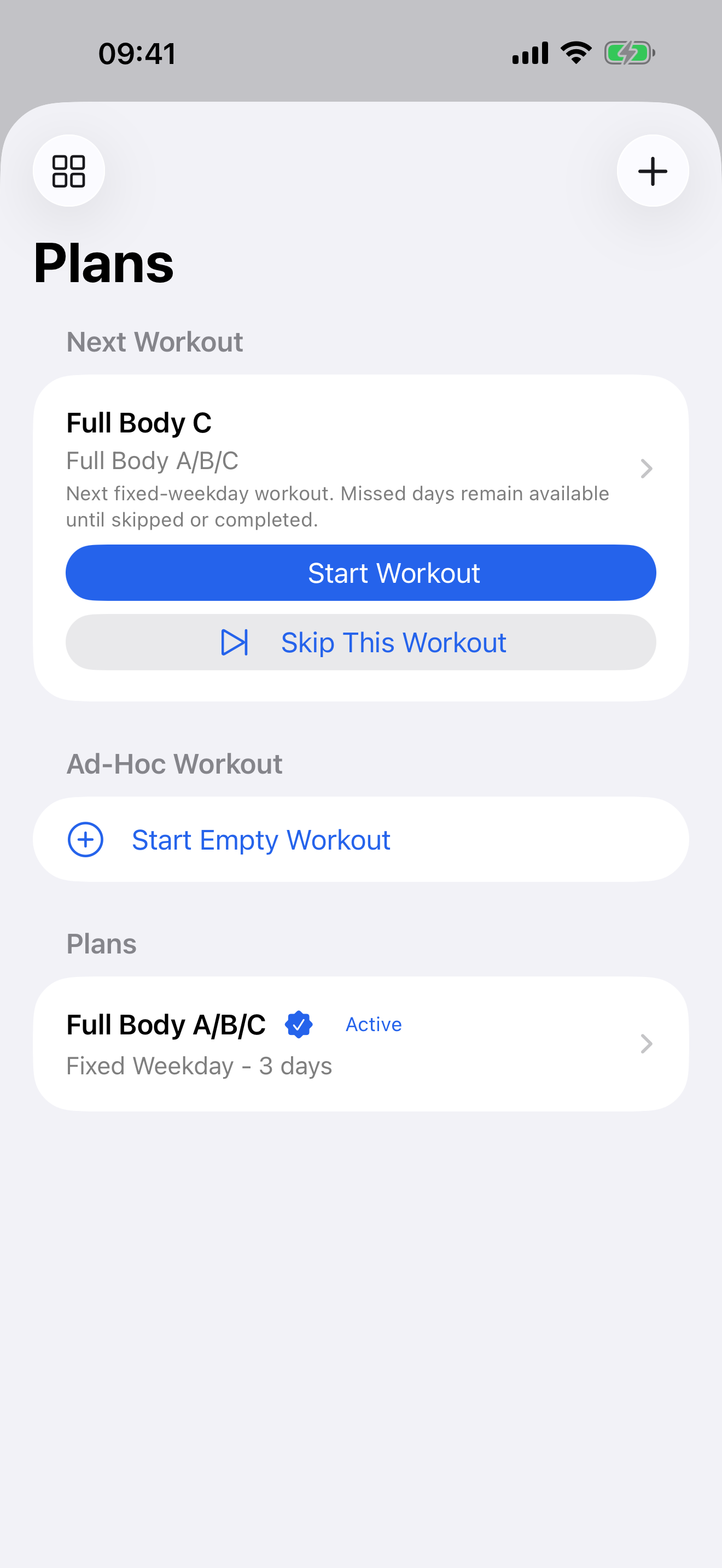 Saved plans screen in SetWise with Pro active